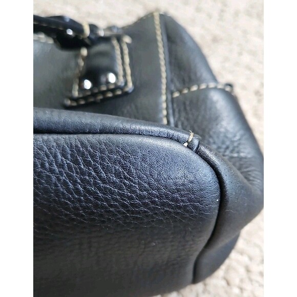 Fossil Black Pebbled Leather Shoulder Bag Satchel And Wallet EUC - Picture 14 of 16